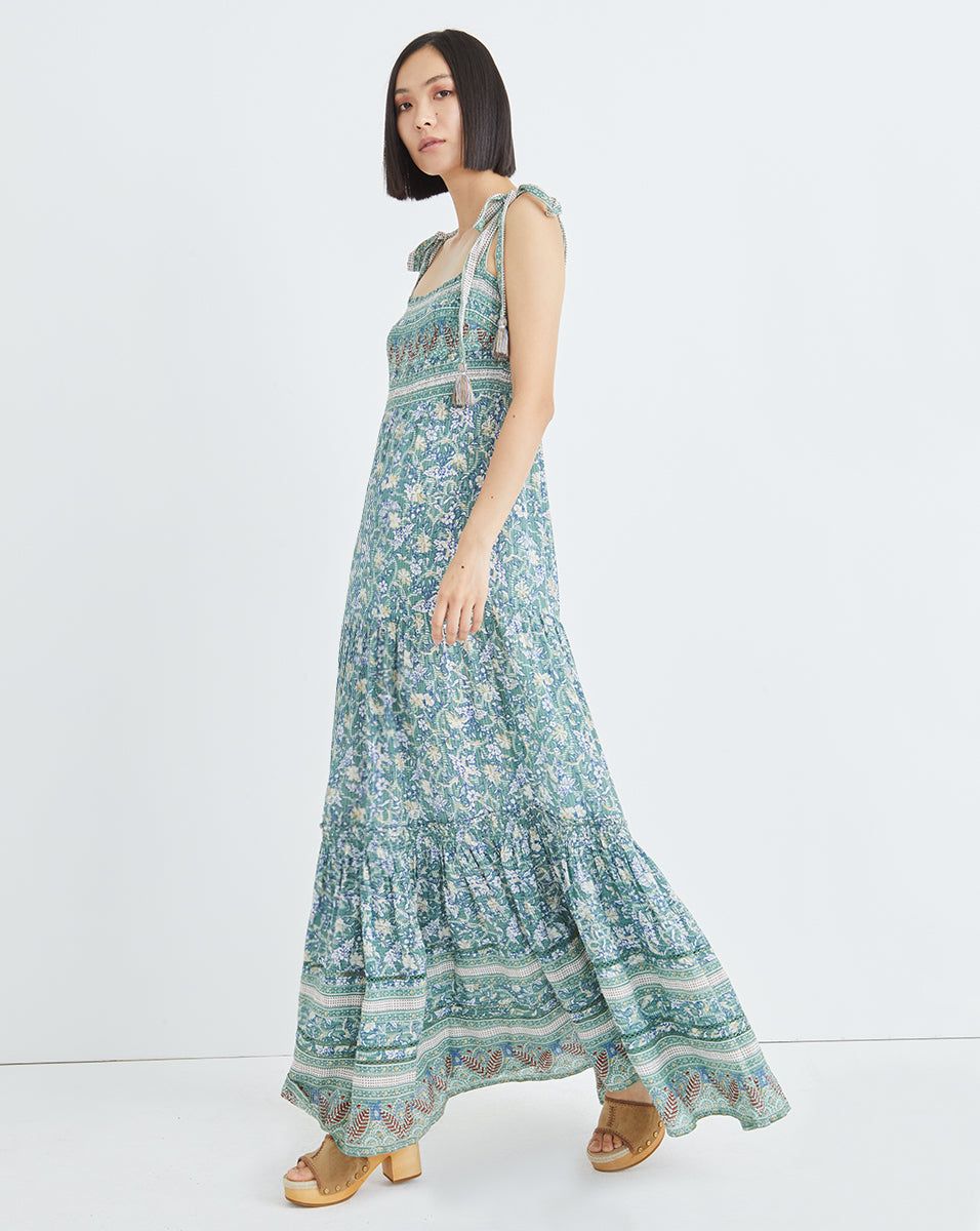 Benita Floral-Striped Maxi Dress sold by Veronica Beard product image thumbnail 2