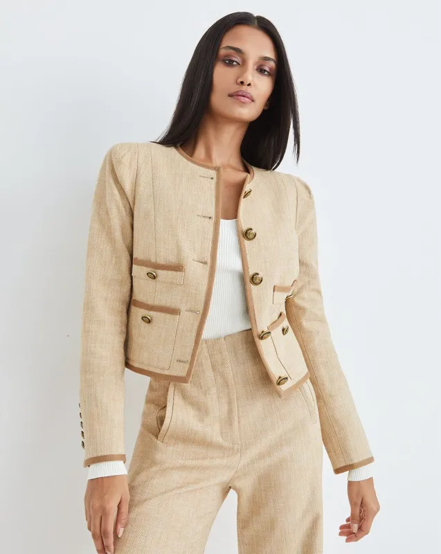 Charisse Textured-Tonal Jacket sold by Veronica Beard