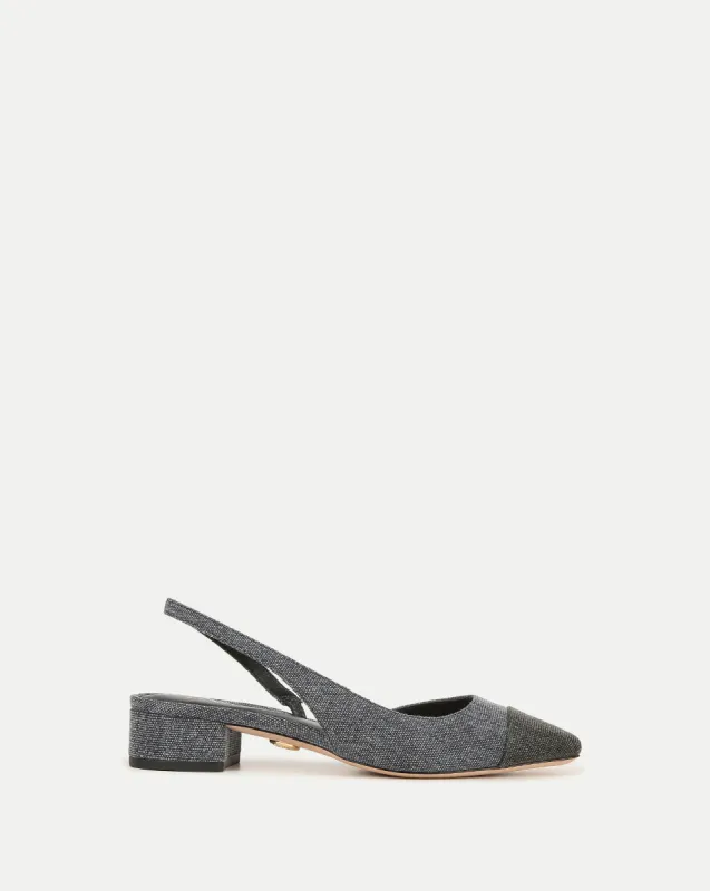 Cecile Denim Cap-Toe Slingback sold by Veronica Beard