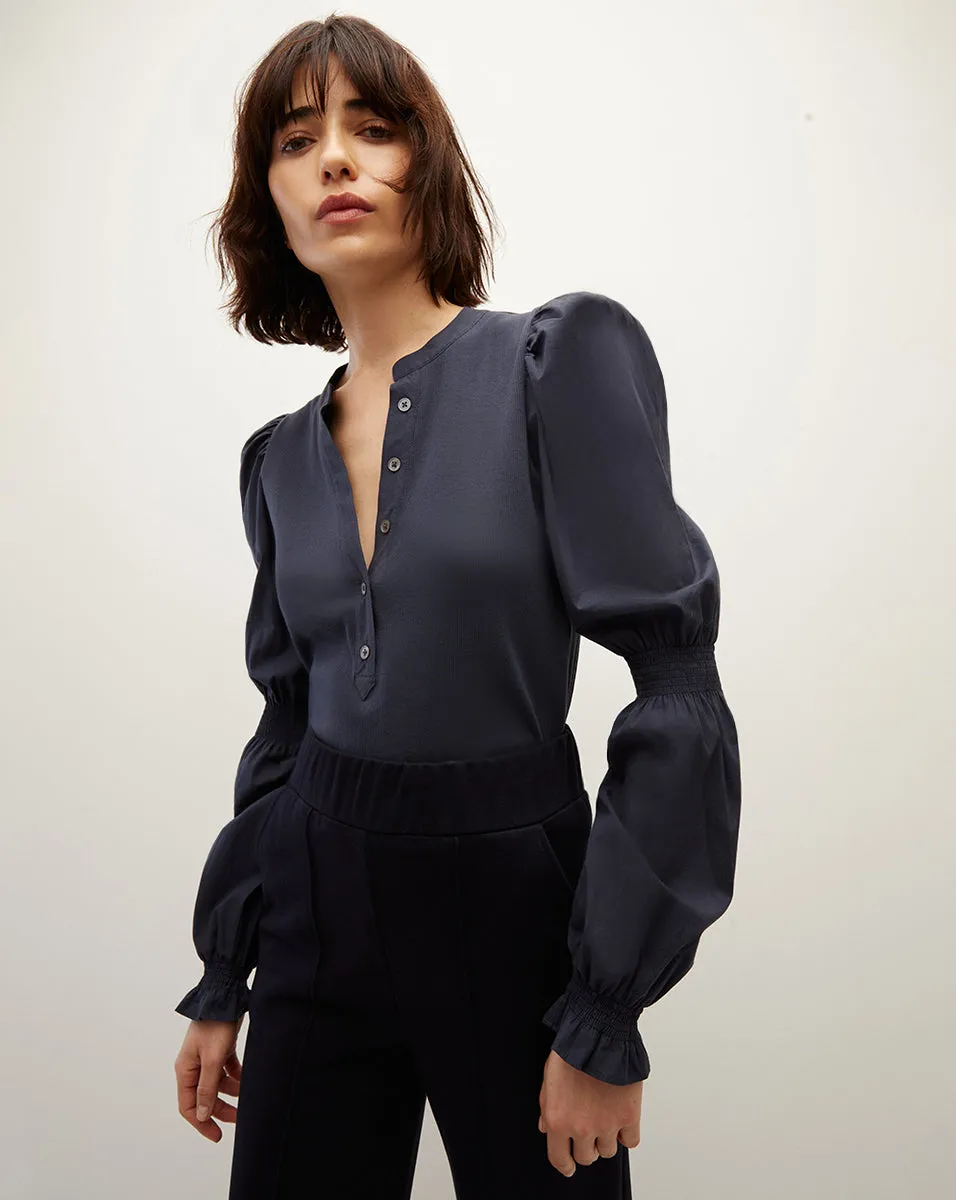 Effy Puff-Sleeve Top sold by Veronica Beard