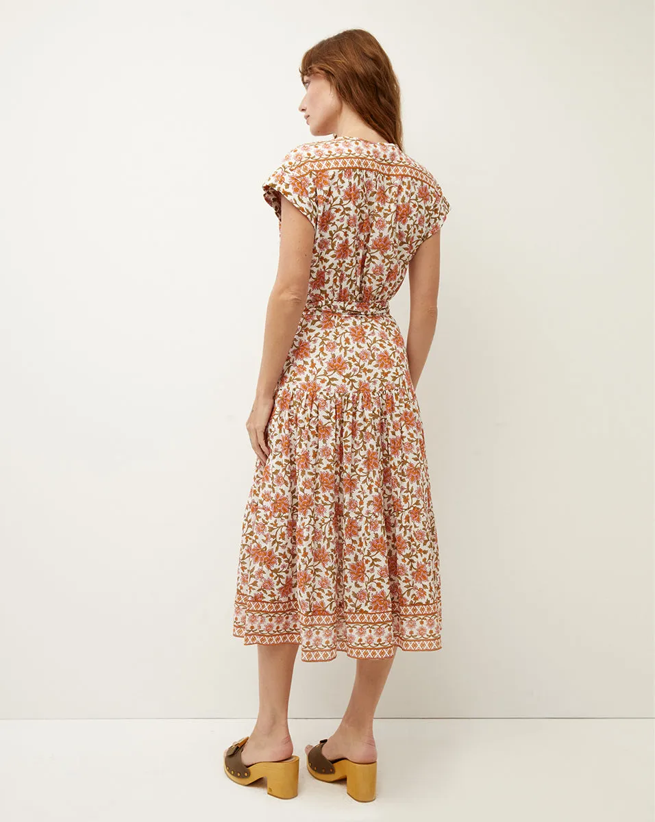 Lexington Floral Block-Print Dress sold by Veronica Beard product image thumbnail 3