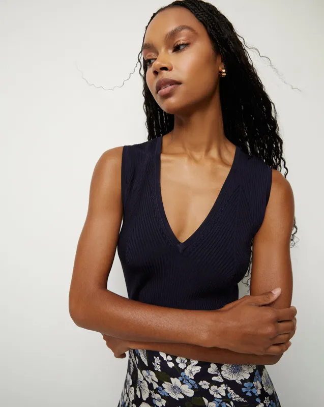 Sid Knit Tank Top sold by Veronica Beard