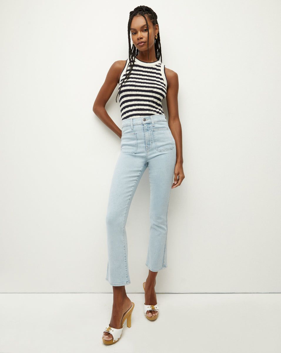 Carly Kick-Flare Jean | Patch Pockets | Extended sold by Veronica Beard