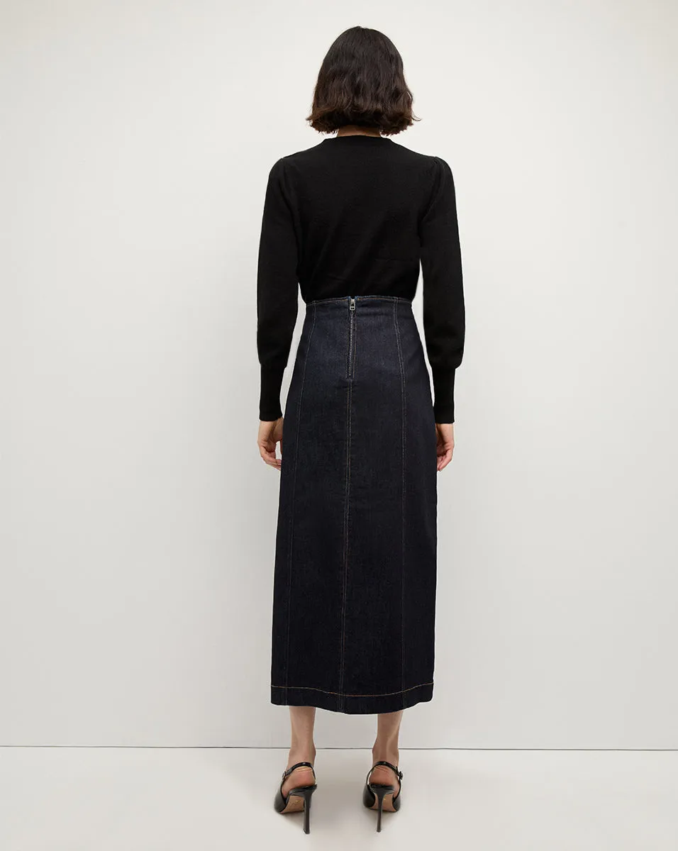 Fiona Maxi Denim Skirt sold by Veronica Beard product image thumbnail 4