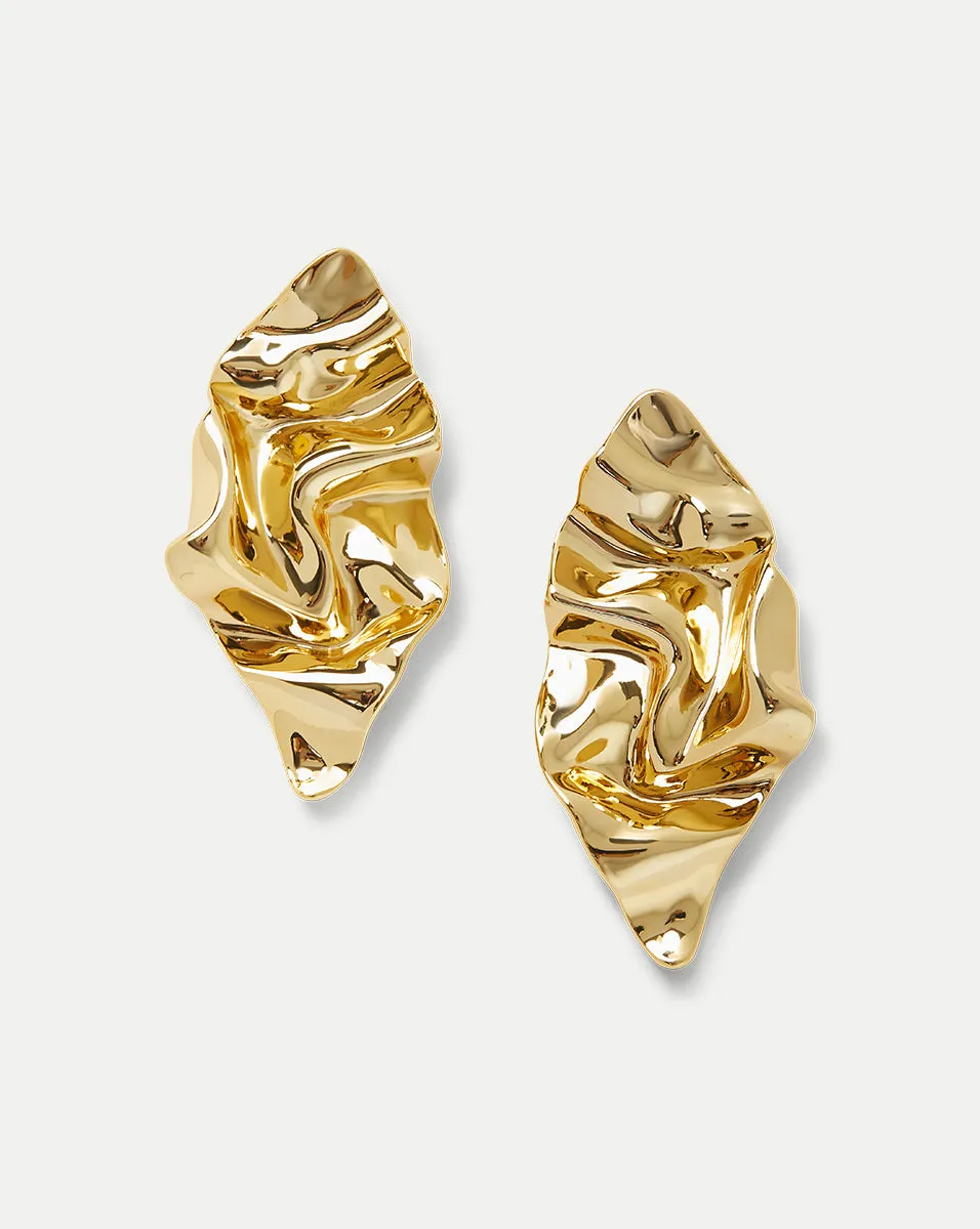 Crumpled Gold Earrings sold by Veronica Beard