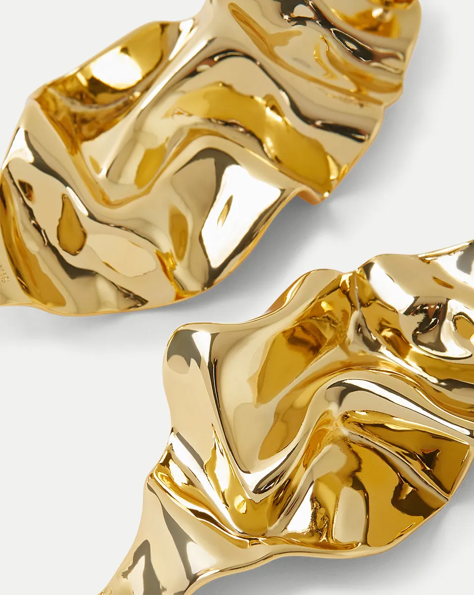Crumpled Gold Earrings sold by Veronica Beard product image thumbnail 3