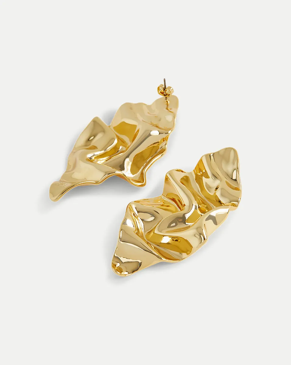 Crumpled Gold Earrings sold by Veronica Beard product image thumbnail 2