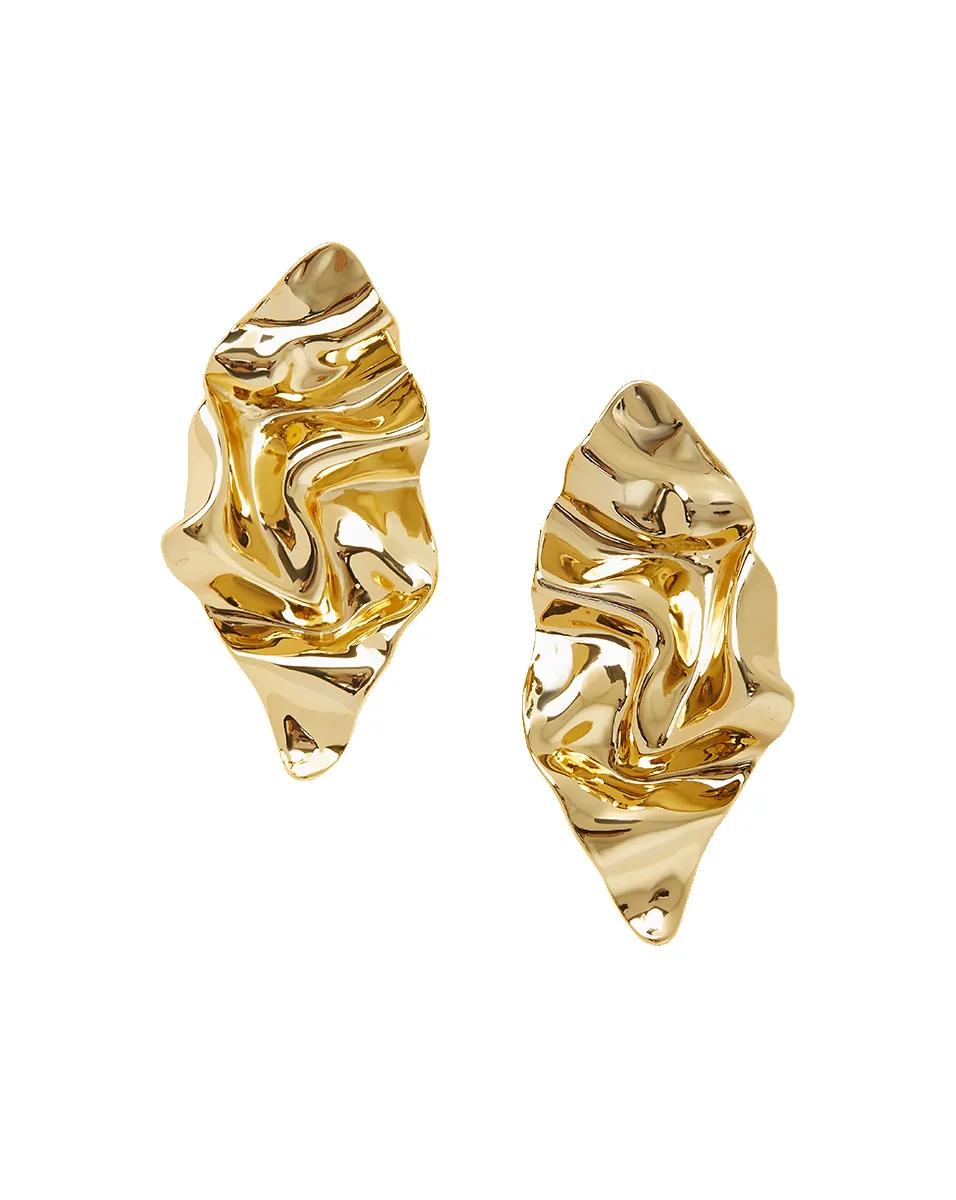 Crumpled Gold Earrings sold by Veronica Beard product image thumbnail 4