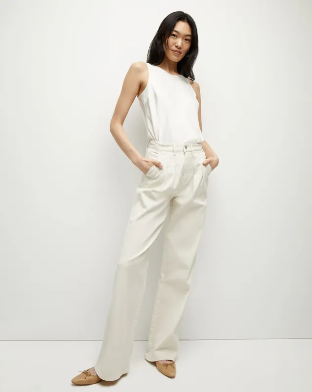 Mia Pleated Wide-Leg Jean sold by Veronica Beard