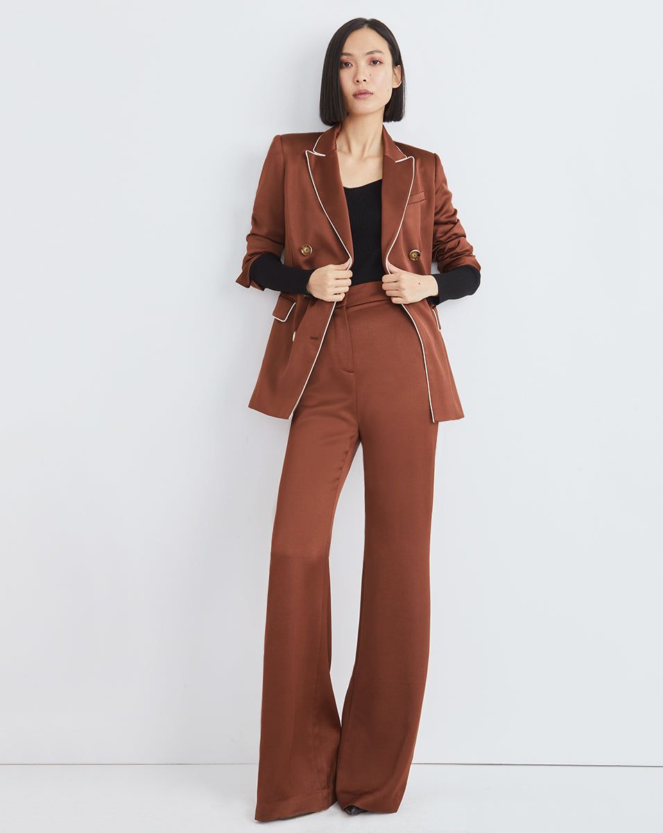 Enrick Satin Pant sold by Veronica Beard product image thumbnail 4