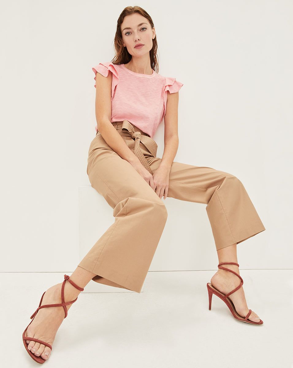 Akeela Ruffled-Shoulder Tee sold by Veronica Beard product image thumbnail 4