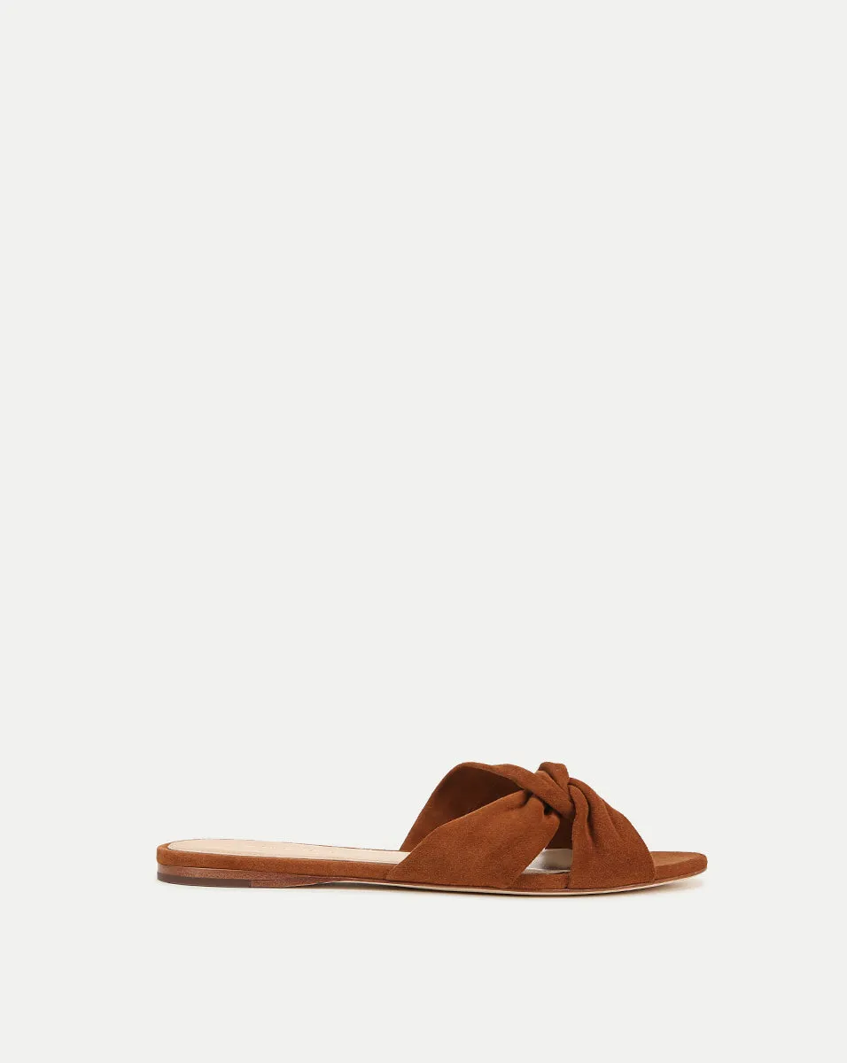 Seraphina Suede Twist Sandal sold by Veronica Beard