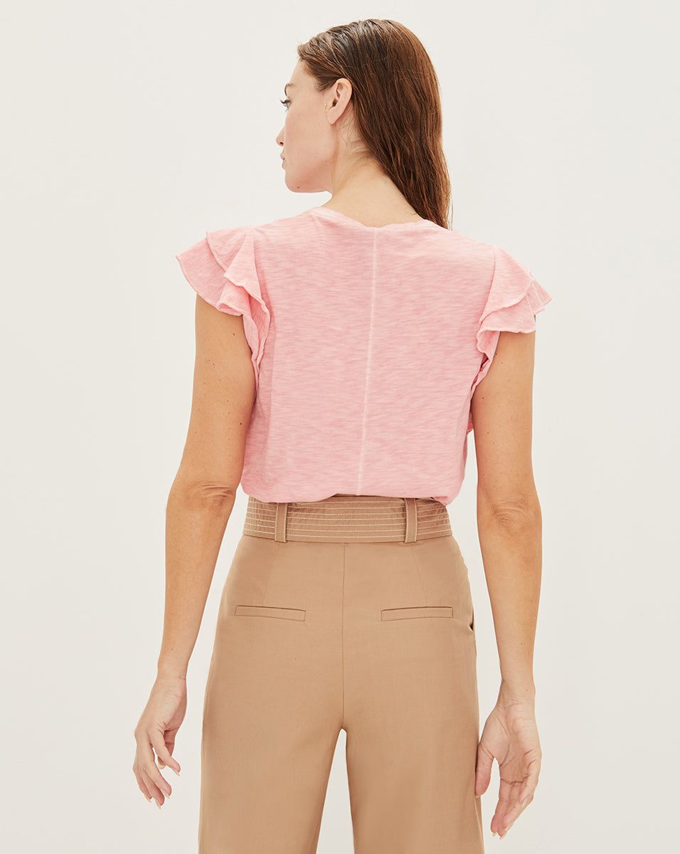 Akeela Ruffled-Shoulder Tee sold by Veronica Beard product image thumbnail 2