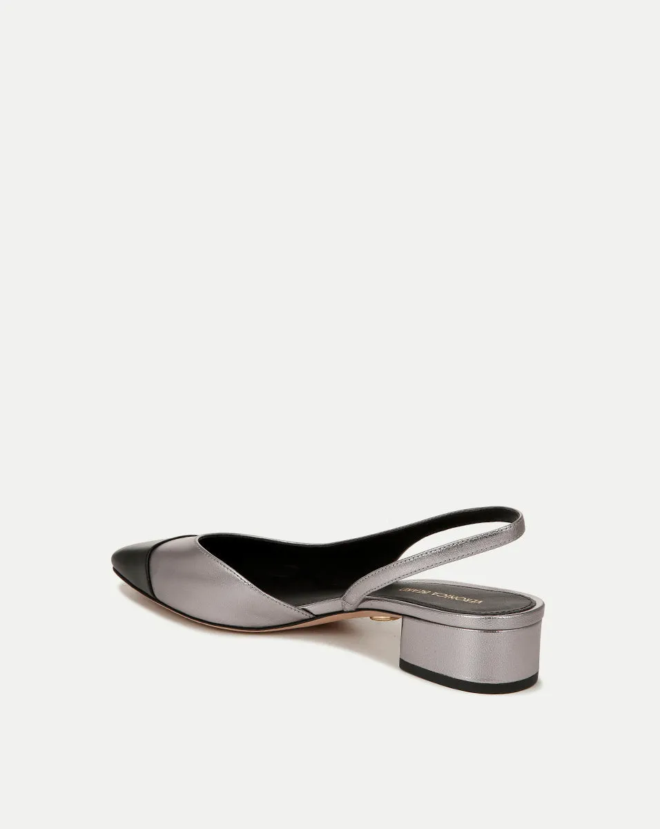Cecile Leather Cap-Toe Slingback sold by Veronica Beard product image thumbnail 4