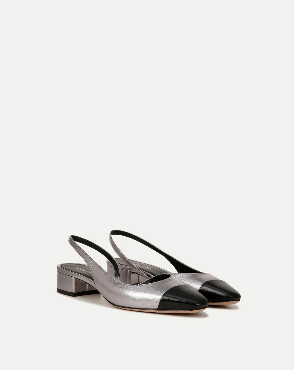 Cecile Leather Cap-Toe Slingback sold by Veronica Beard product image thumbnail 2