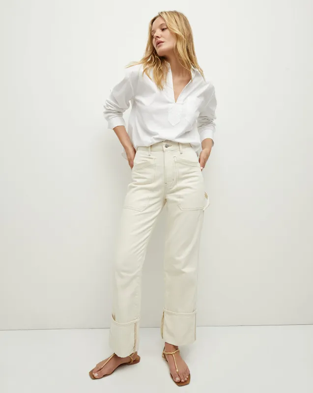 Dylan Cuffed Cargo Straight-Leg Jean sold by Veronica Beard