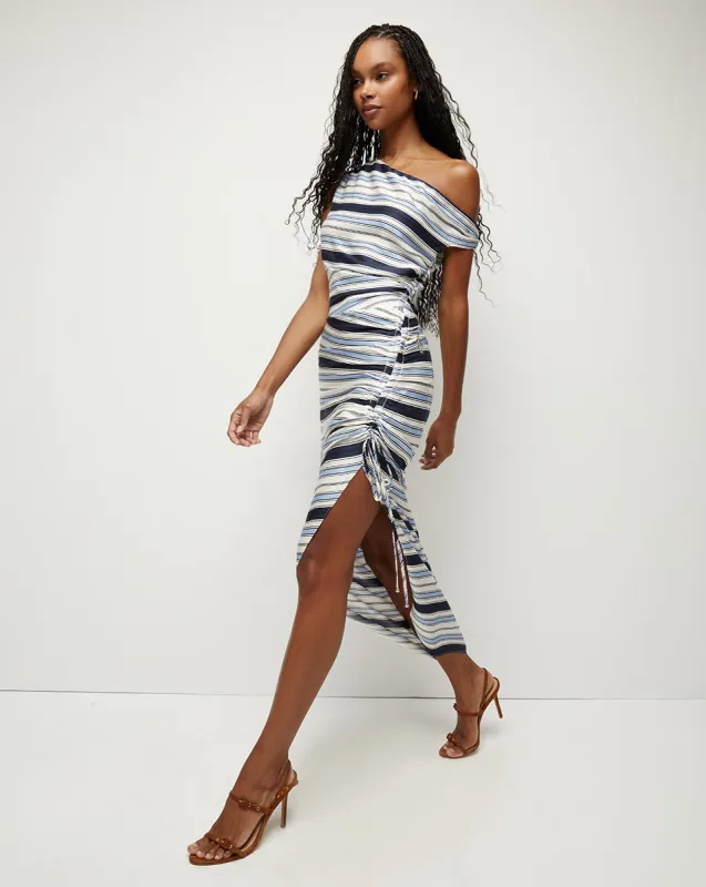 Kadie Striped Stretch-Silk Dress sold by Veronica Beard
