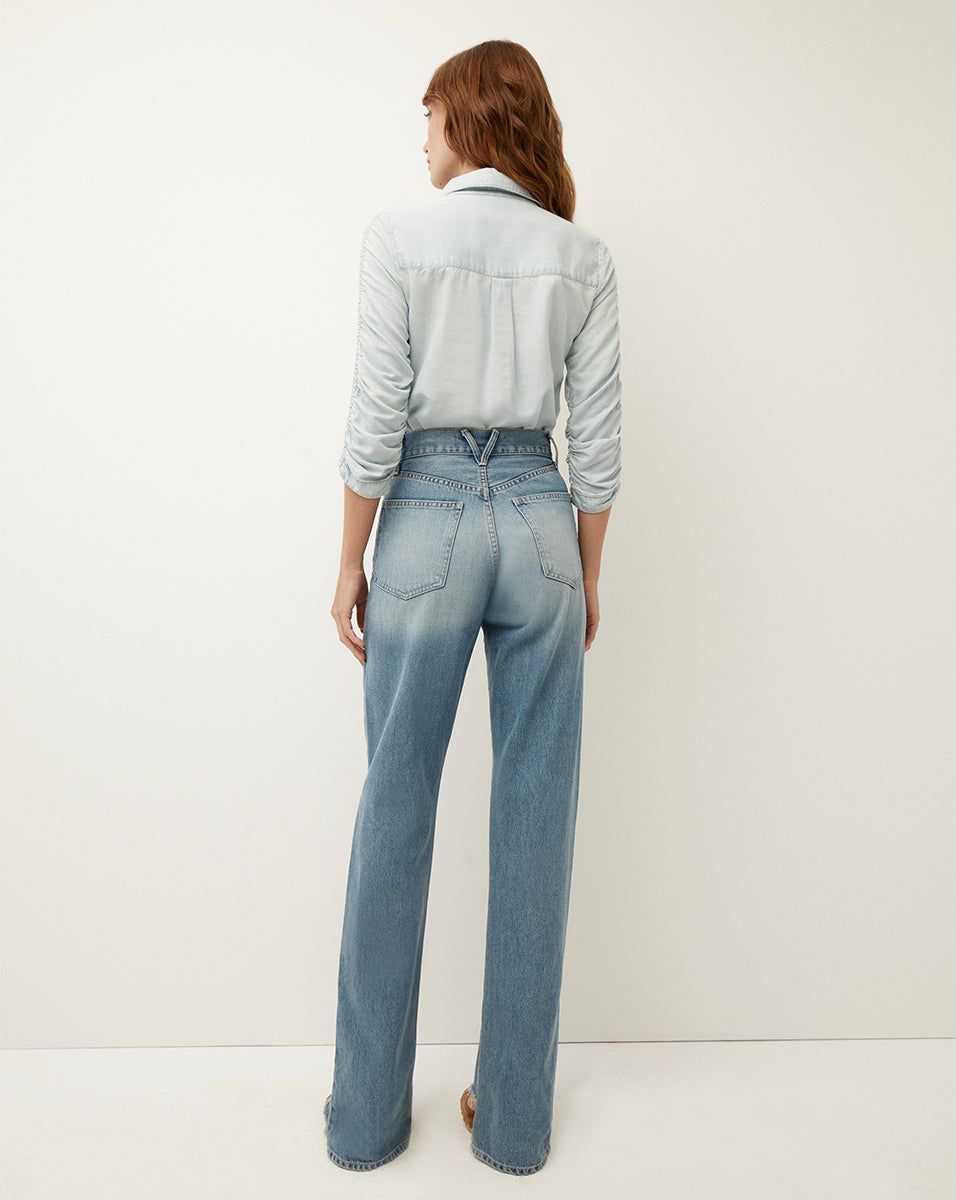 Dylan Straight-Leg Jean | Step Hem sold by Veronica Beard product image thumbnail 3