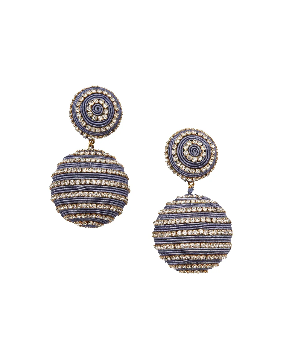 Crystal Blue Stripe Drop Earrings | Clip Backing sold by Veronica Beard product image thumbnail 2