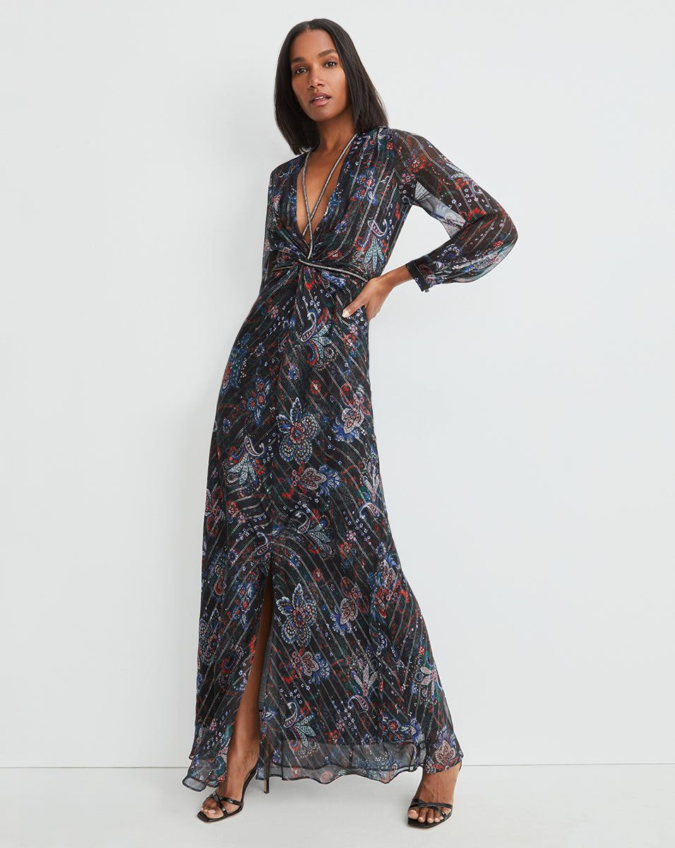 Kaira Metallic Floral Dress sold by Veronica Beard