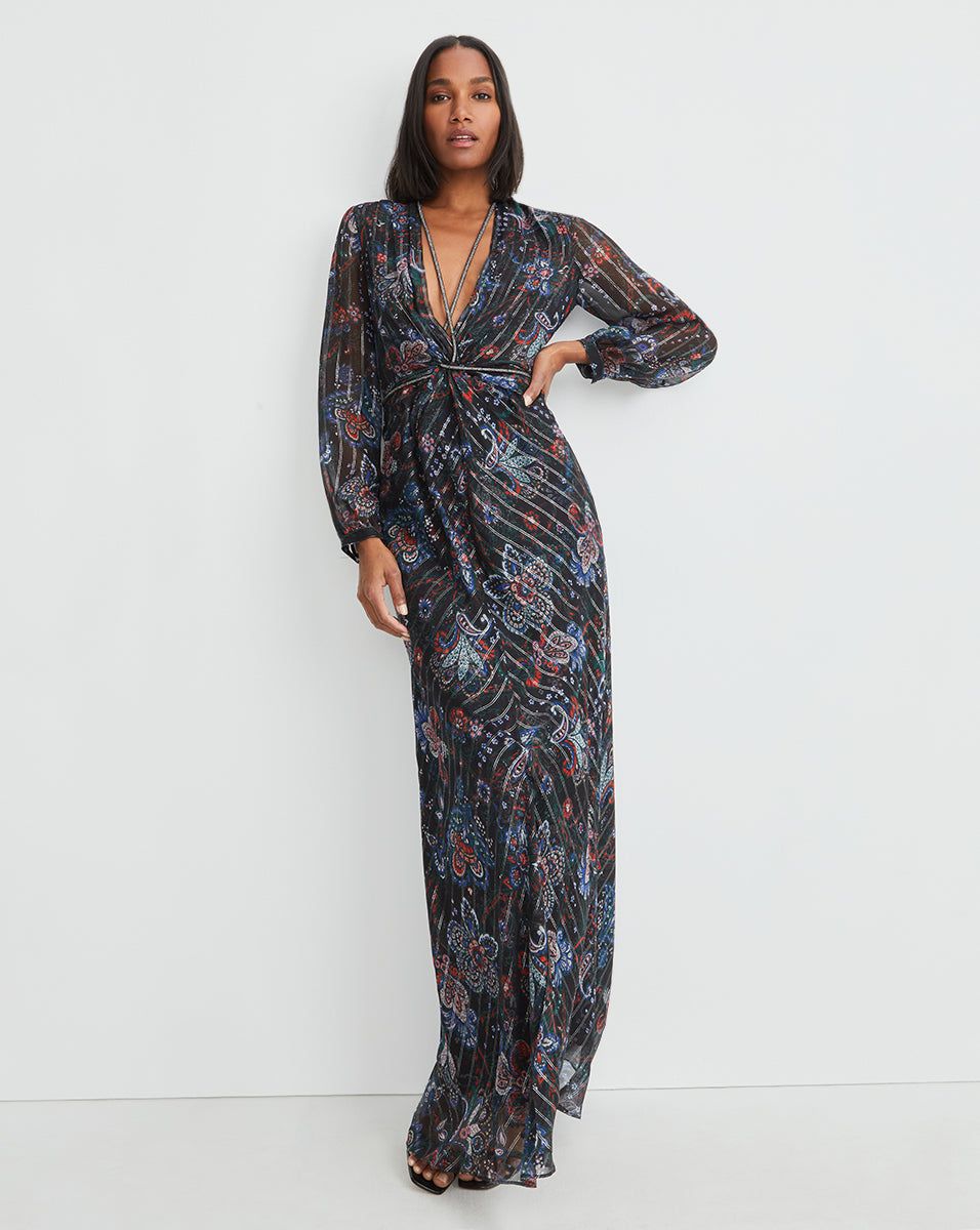 Kaira Metallic Floral Dress sold by Veronica Beard product image thumbnail 2