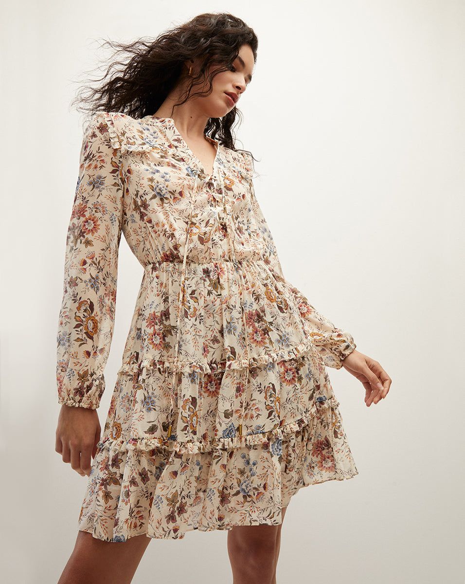 Justine Floral Silk-Georgette Dress sold by Veronica Beard product image thumbnail 3