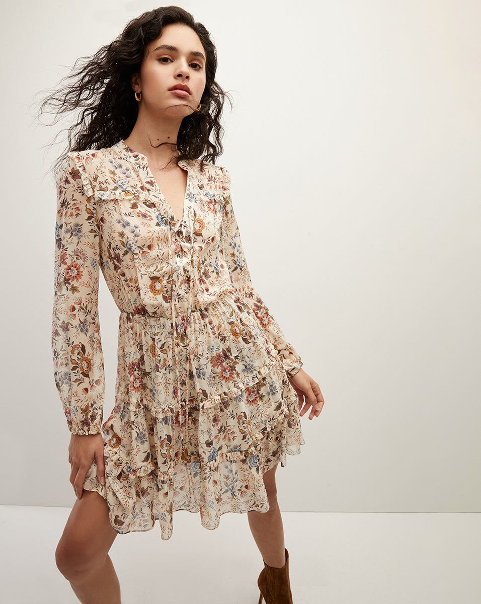 Justine Floral Silk-Georgette Dress sold by Veronica Beard