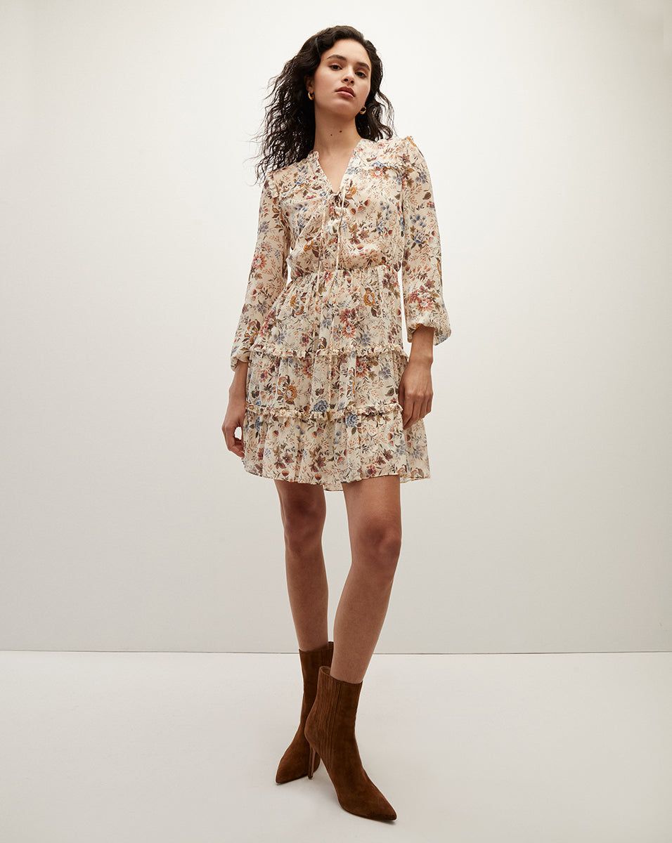 Justine Floral Silk-Georgette Dress sold by Veronica Beard product image thumbnail 2