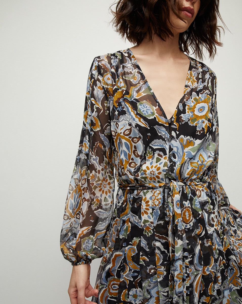 Isra Brushstroke Maxi Dress sold by Veronica Beard product image thumbnail 4