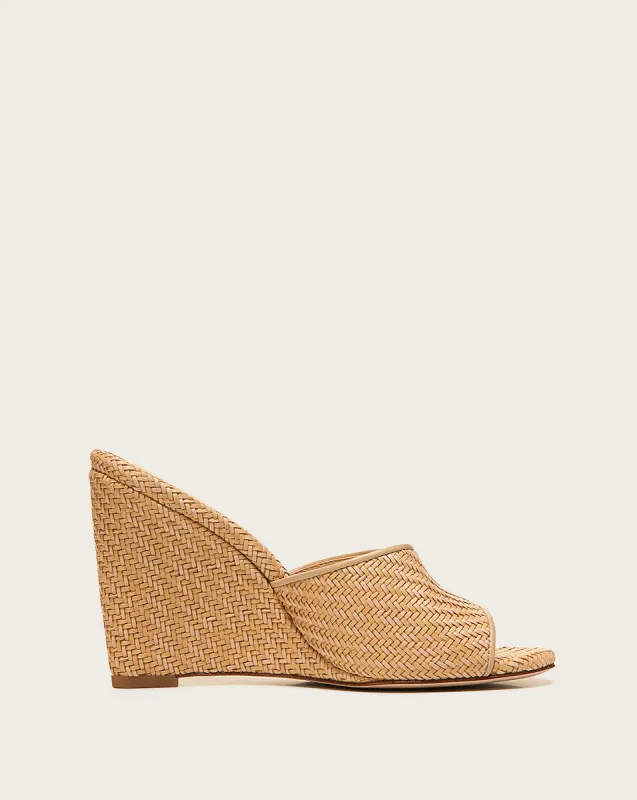 Dali Raffia Wedge Sandal sold by Veronica Beard