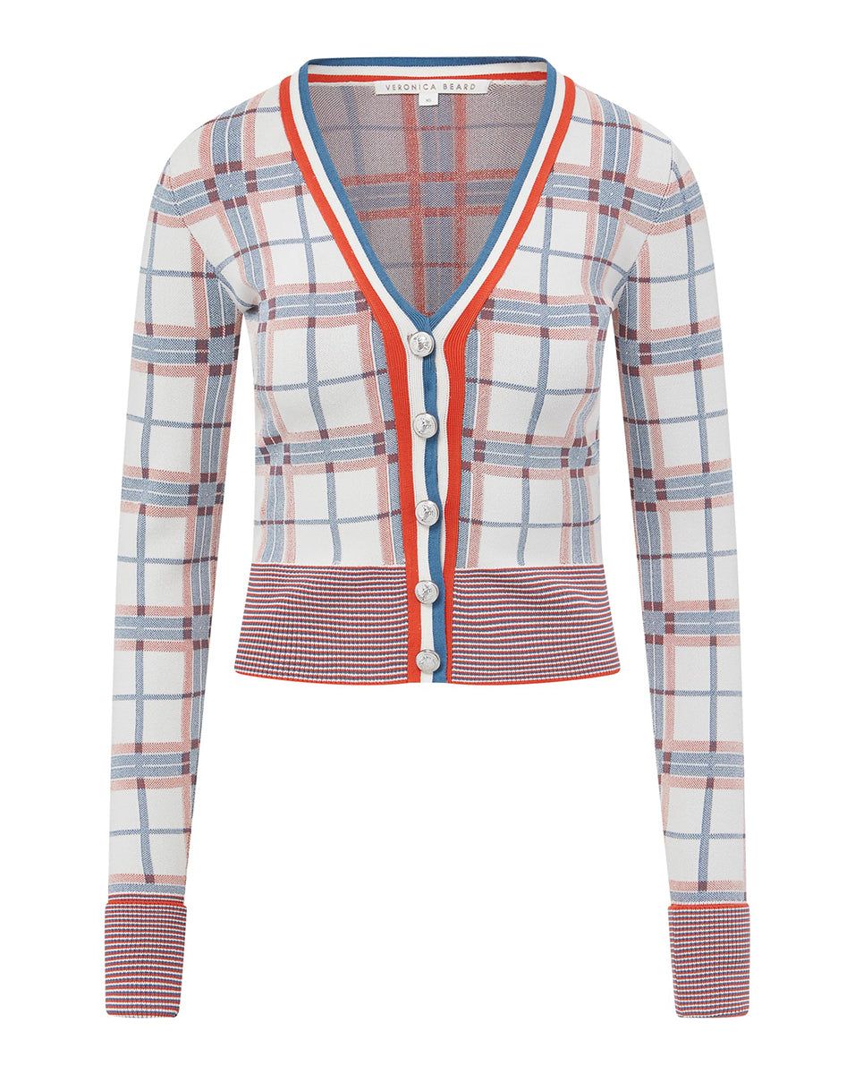 Merle Plaid-Jacquard Cardigan sold by Veronica Beard product image thumbnail 5
