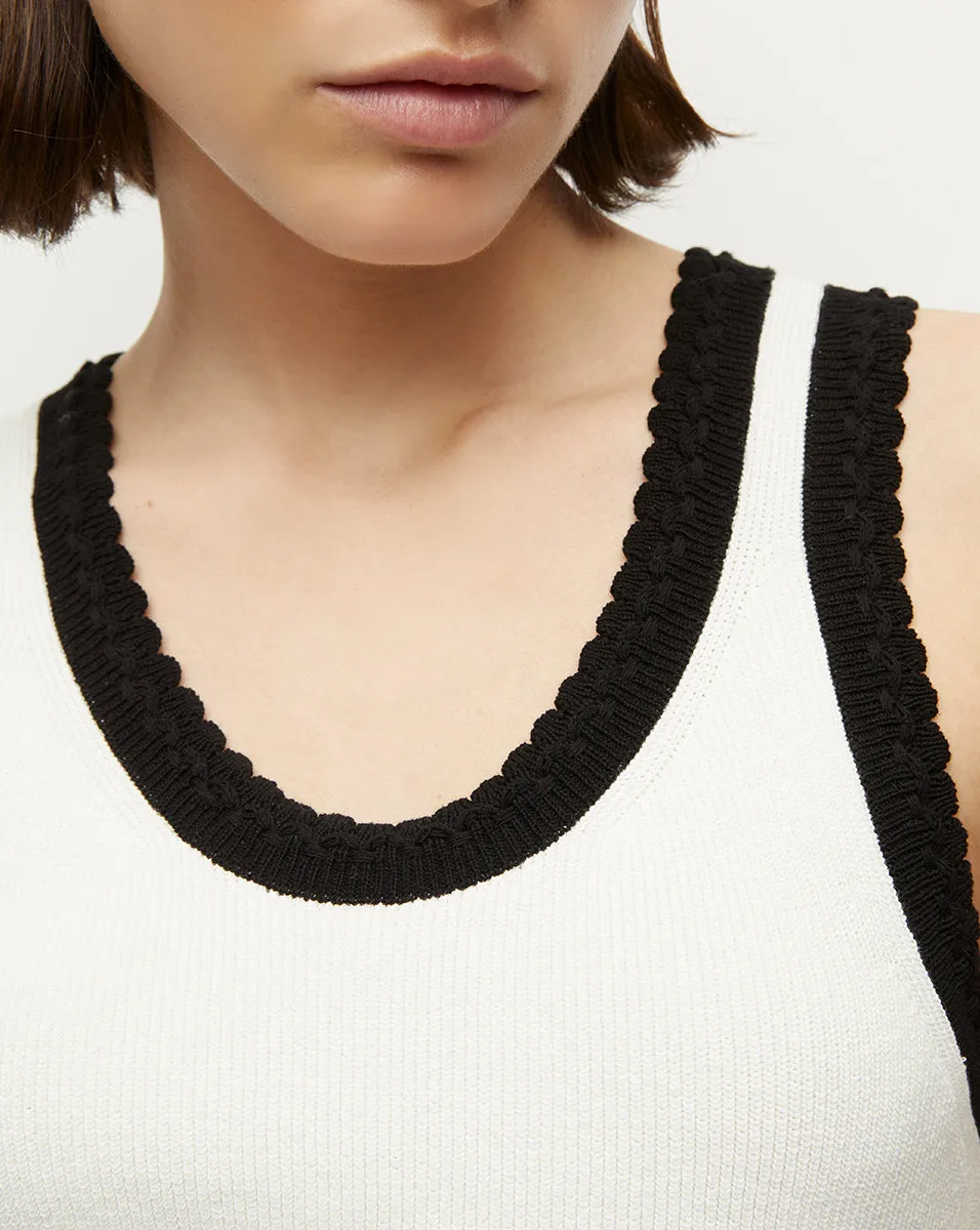 Sandra Ribbed Tank sold by Veronica Beard product image thumbnail 3