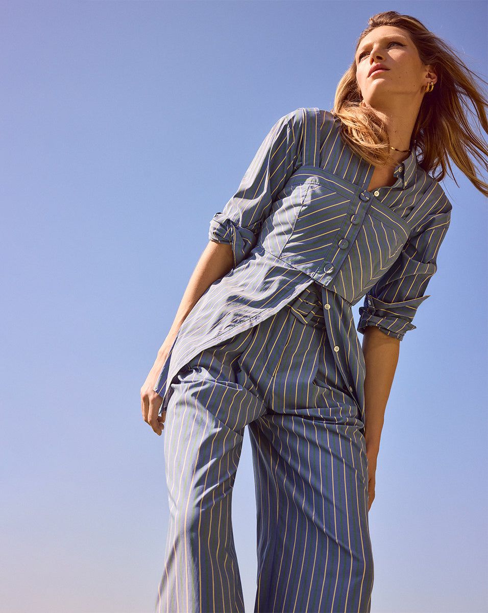 Milton Striped Crop Top sold by Veronica Beard product image thumbnail 3