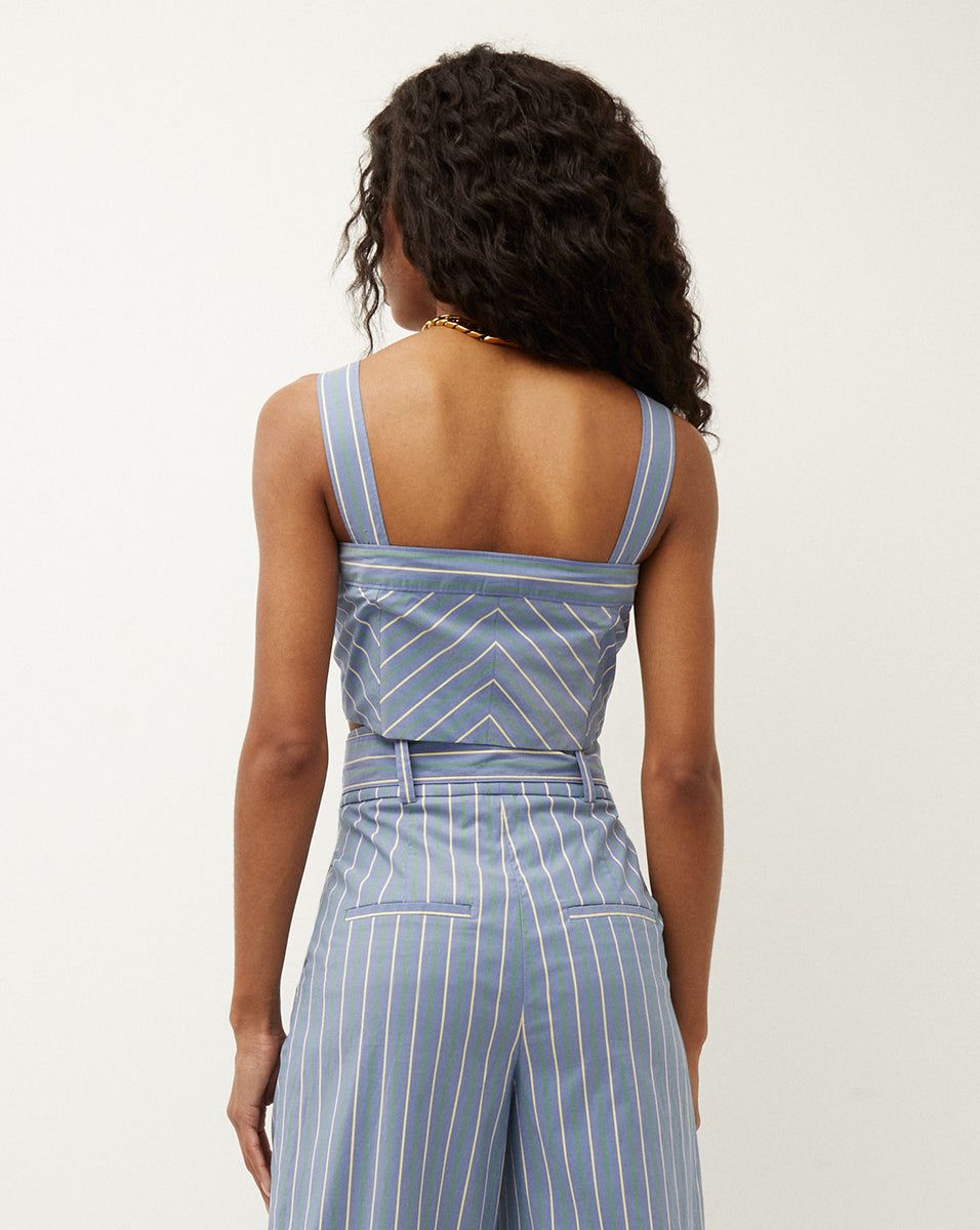 Milton Striped Crop Top sold by Veronica Beard product image thumbnail 2