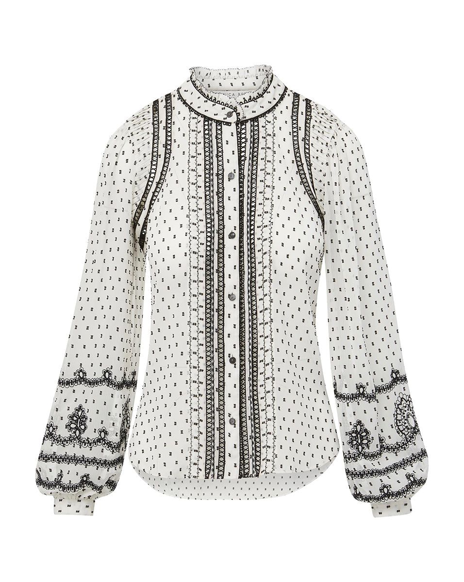 Pilotti Swiss-Dot Blouse sold by Veronica Beard product image thumbnail 4