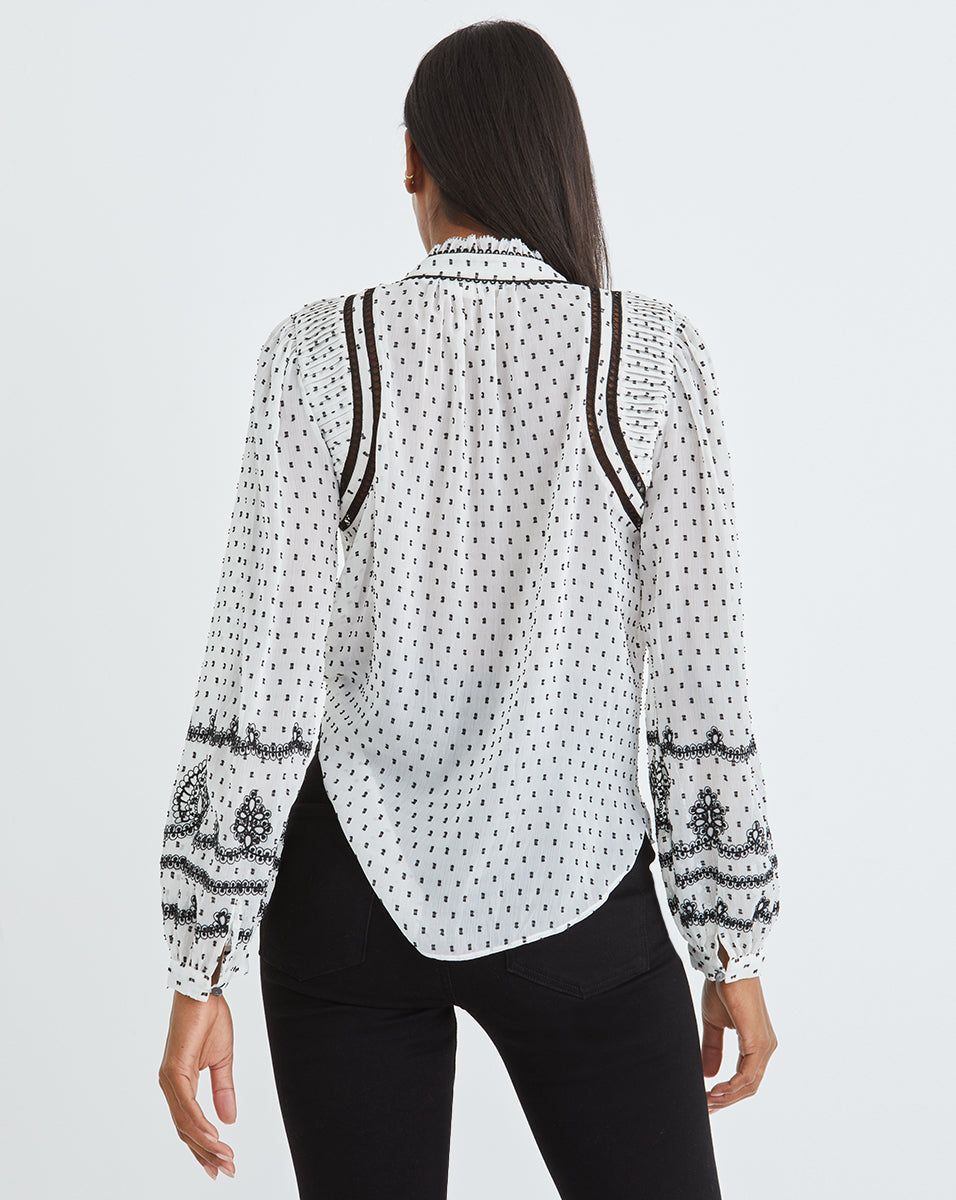 Pilotti Swiss-Dot Blouse sold by Veronica Beard product image thumbnail 2