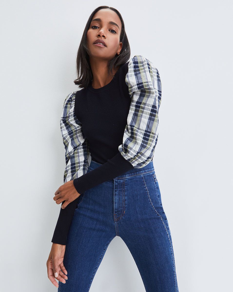 Leila Mixed-Media Pullover sold by Veronica Beard