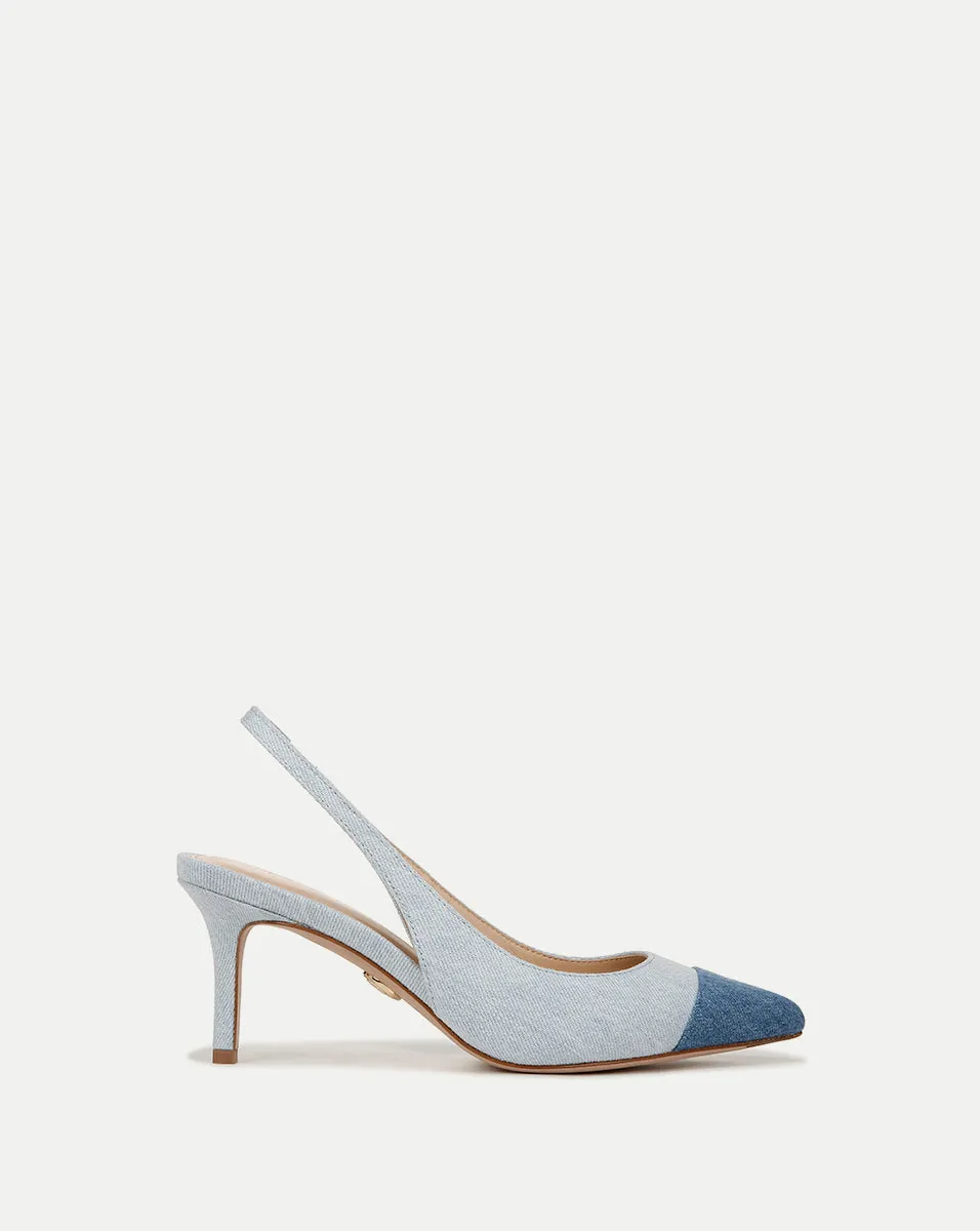 Liliana Denim Slingback Pump sold by Veronica Beard
