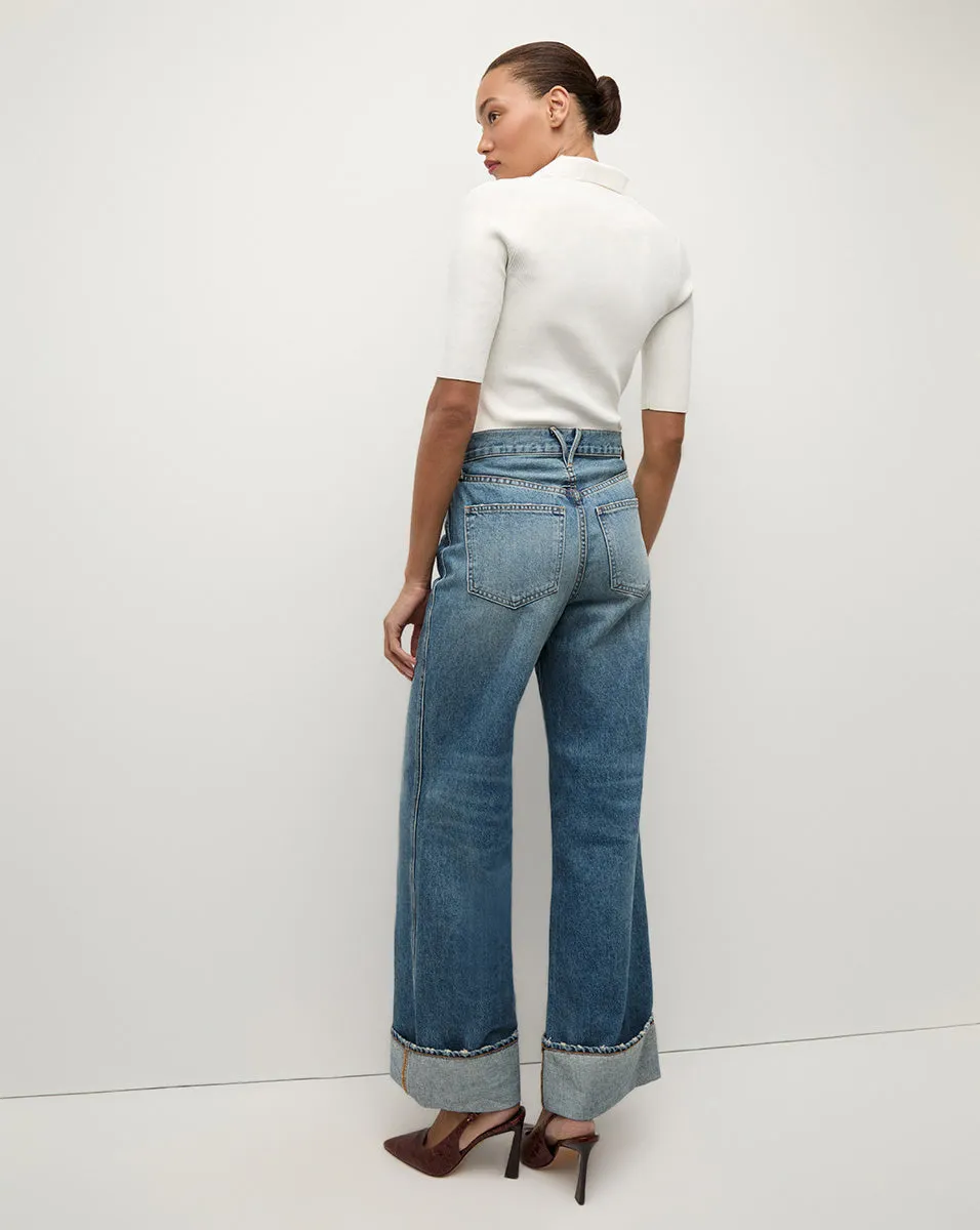 Taylor Cuffed Wide-Leg Jean sold by Veronica Beard product image thumbnail 5