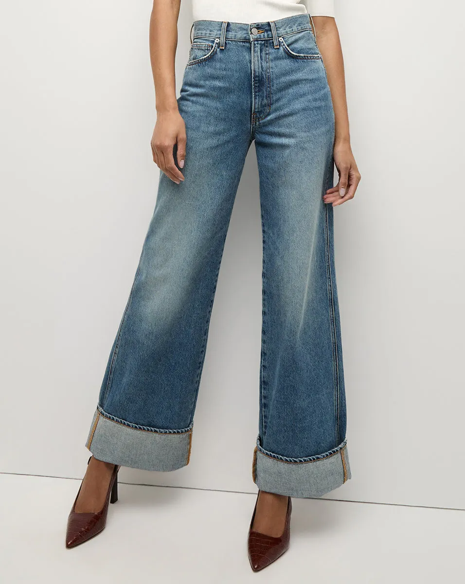 Taylor Cuffed Wide-Leg Jean sold by Veronica Beard product image thumbnail 2
