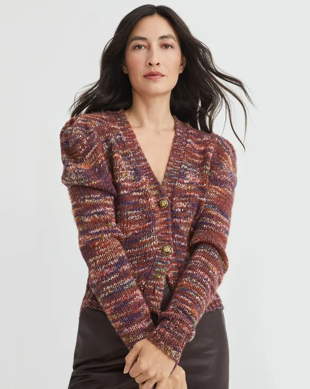 Amosa Space-Dyed Cardigan sold by Veronica Beard