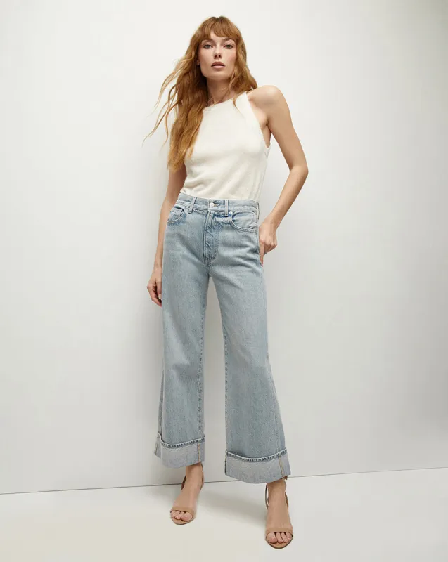 Taylor Cuffed Wide-Leg Jean sold by Veronica Beard