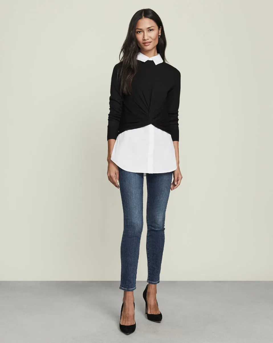 Phebe Mixed-Media Pullover sold by Veronica Beard product image thumbnail 3