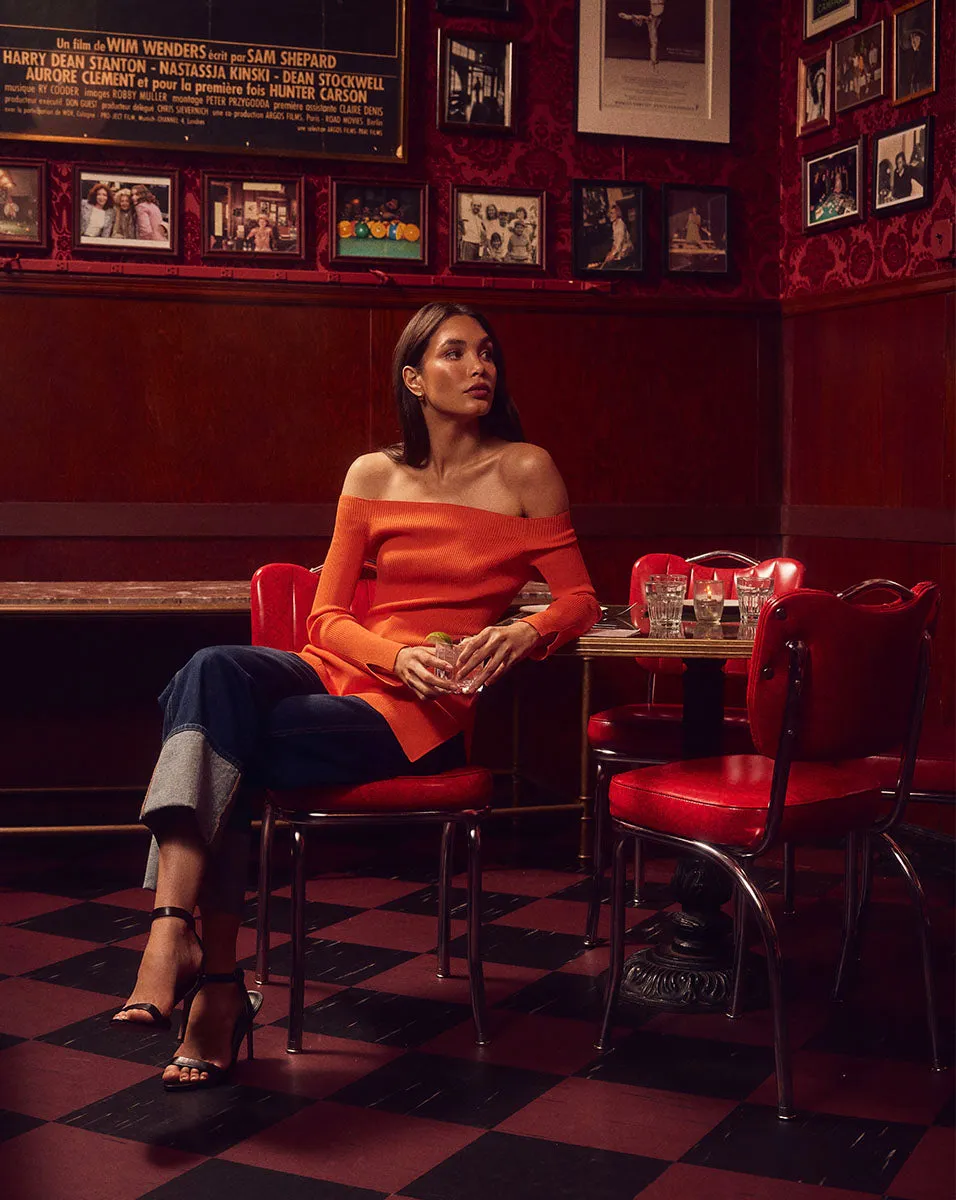 Derick Ribbed Off-Shoulder Pullover sold by Veronica Beard product image thumbnail 5