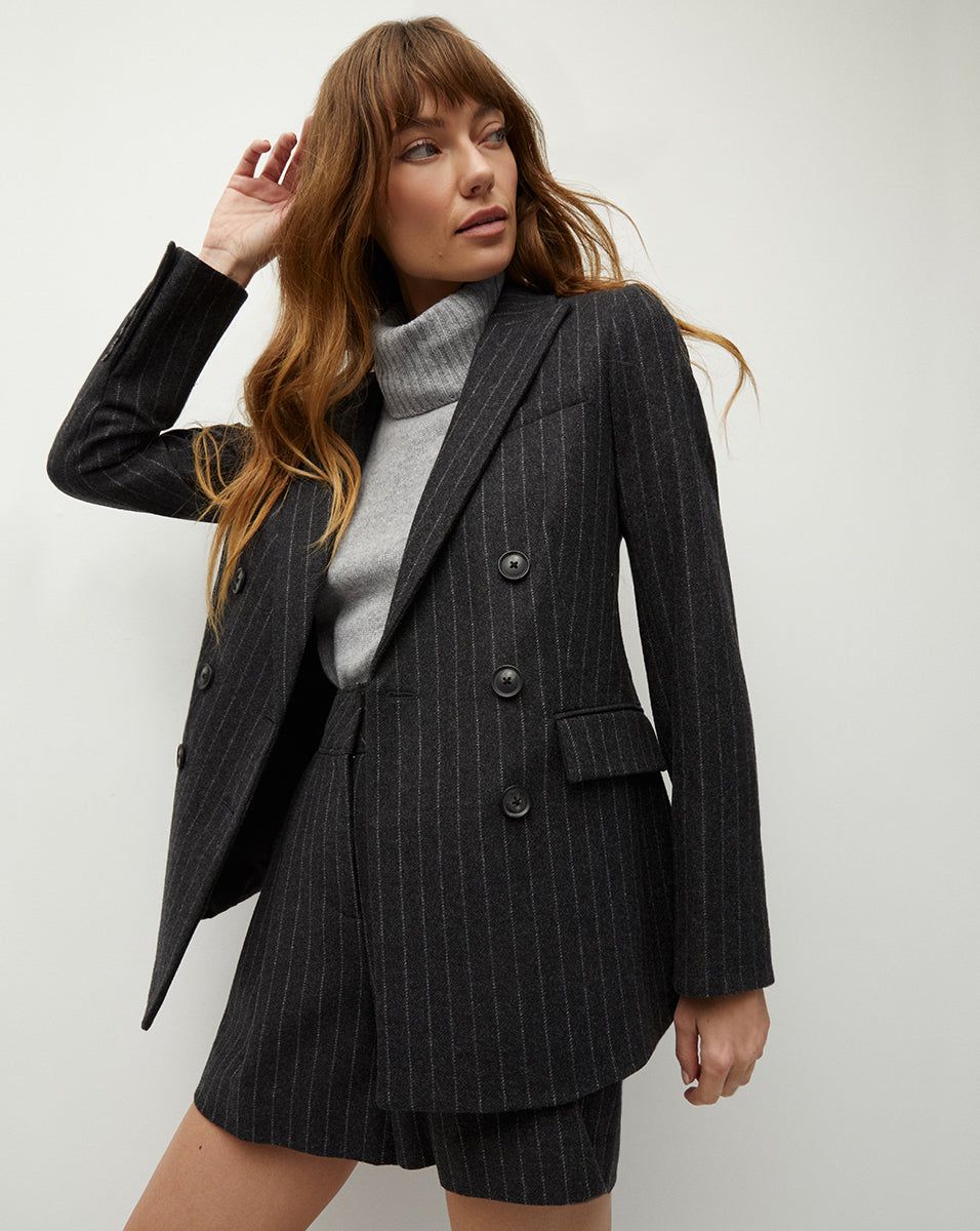 Ellette Pinstriped Dickey Jacket sold by Veronica Beard