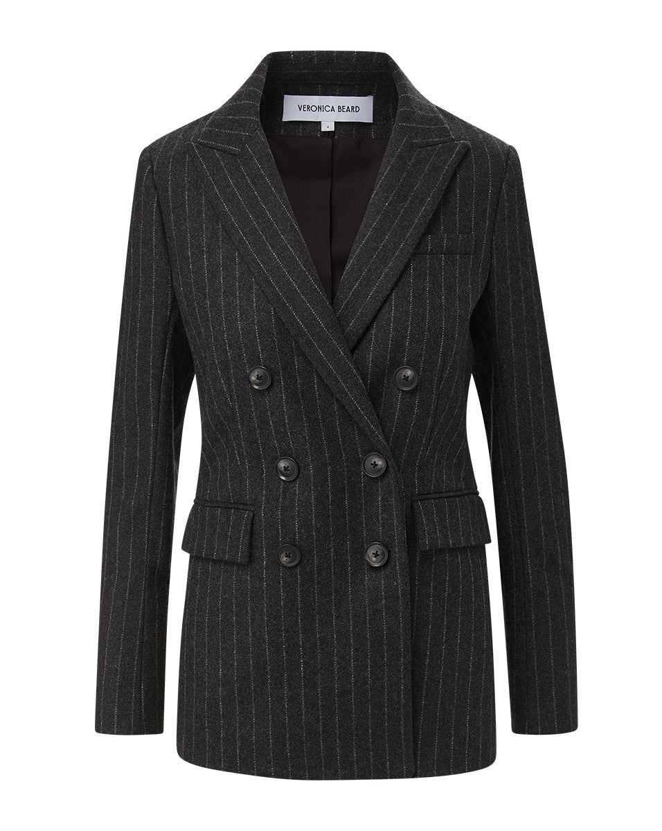 Ellette Pinstriped Dickey Jacket sold by Veronica Beard product image thumbnail 5