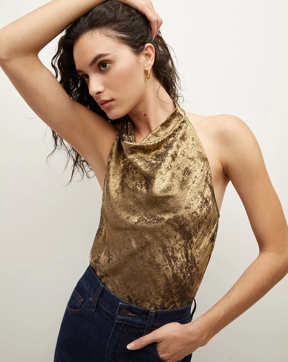 Devonne Lamé Top sold by Veronica Beard