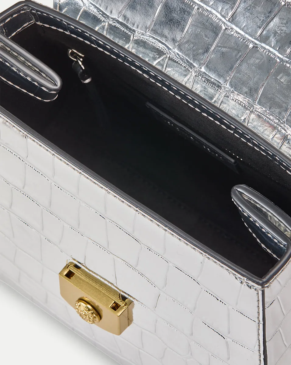 Croc-Embossed Crest Lock Bag sold by Veronica Beard product image thumbnail 4