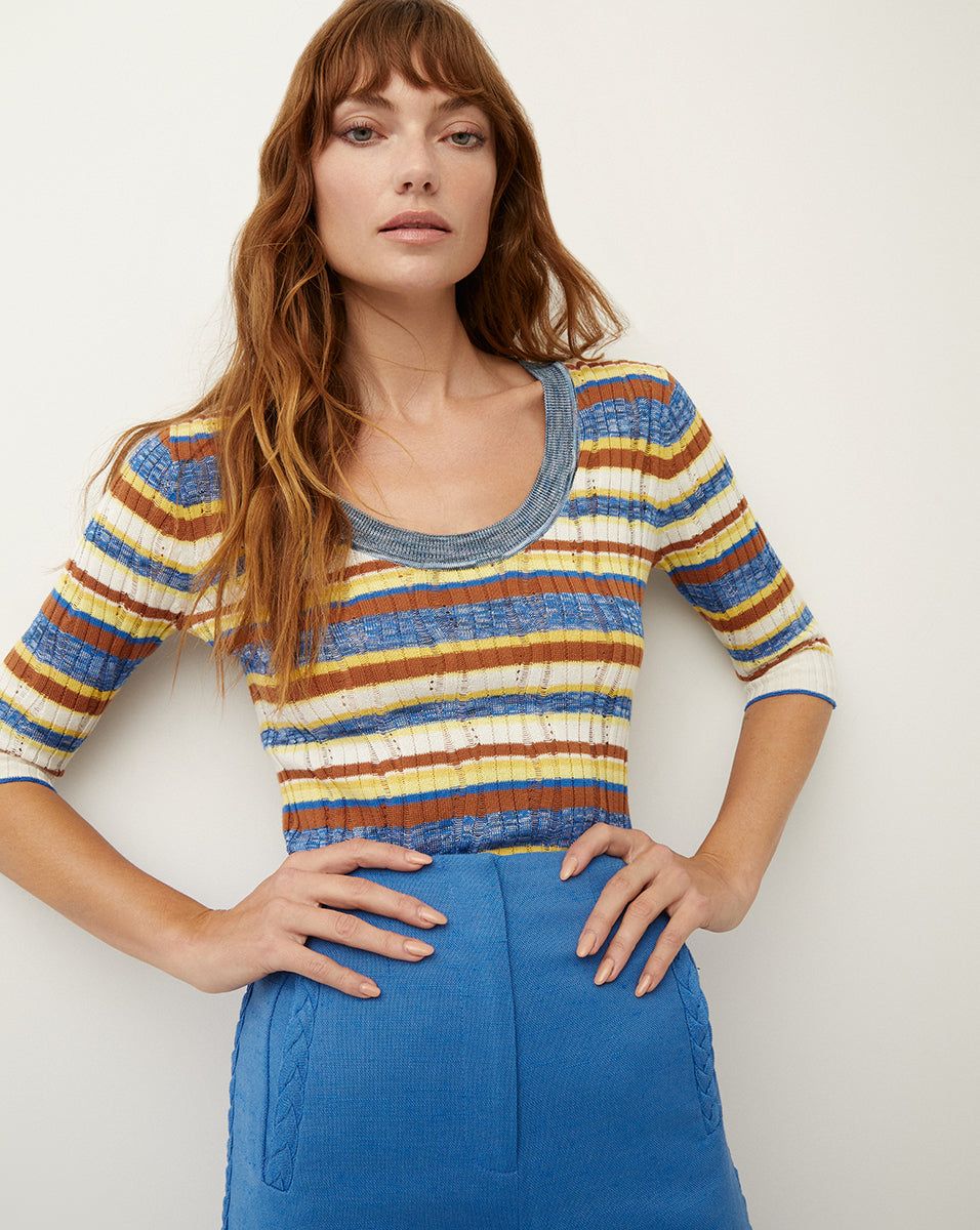 Chantal Knit Scoopneck Pullover sold by Veronica Beard