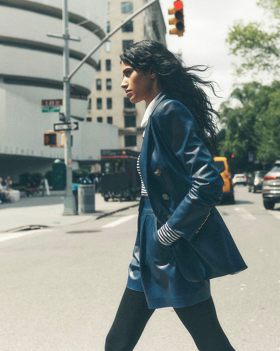 Beacon Vegan Leather Dickey Jacket sold by Veronica Beard product image thumbnail 7